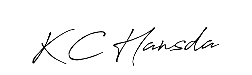 Use a signature maker to create a handwritten signature online. With this signature software, you can design (Antro_Vectra_Bolder) your own signature for name K C Hansda. K C Hansda signature style 7 images and pictures png