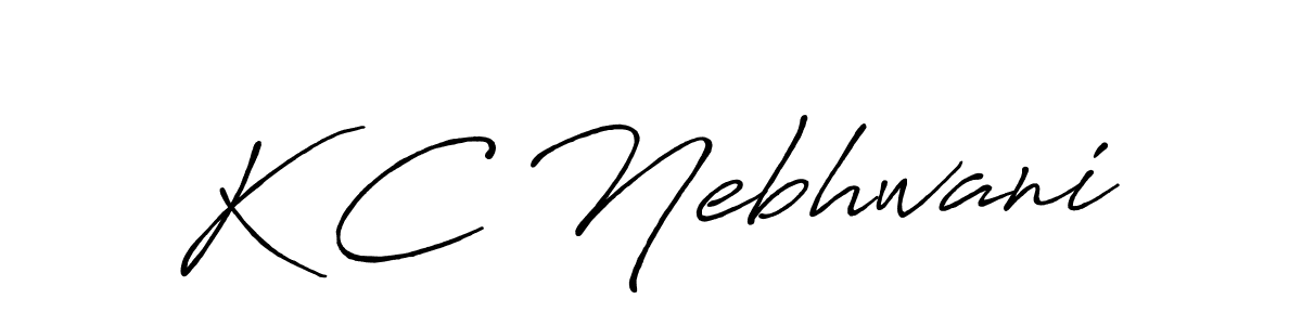 Antro_Vectra_Bolder is a professional signature style that is perfect for those who want to add a touch of class to their signature. It is also a great choice for those who want to make their signature more unique. Get K C Nebhwani name to fancy signature for free. K C Nebhwani signature style 7 images and pictures png