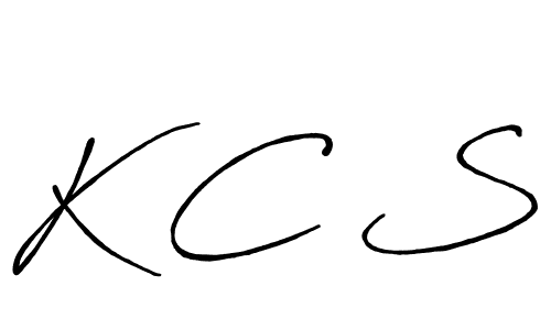 Use a signature maker to create a handwritten signature online. With this signature software, you can design (Antro_Vectra_Bolder) your own signature for name K C S. K C S signature style 7 images and pictures png