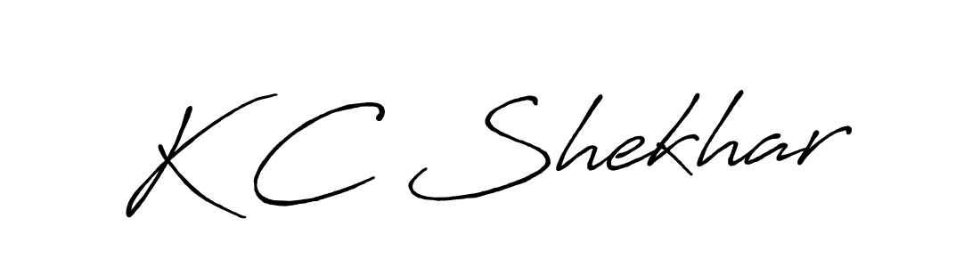 Create a beautiful signature design for name K C Shekhar. With this signature (Antro_Vectra_Bolder) fonts, you can make a handwritten signature for free. K C Shekhar signature style 7 images and pictures png