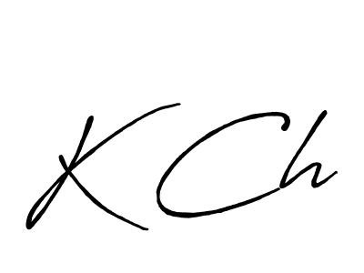 Make a beautiful signature design for name K Ch. With this signature (Antro_Vectra_Bolder) style, you can create a handwritten signature for free. K Ch signature style 7 images and pictures png