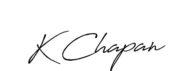 Also we have K Chapan name is the best signature style. Create professional handwritten signature collection using Antro_Vectra_Bolder autograph style. K Chapan signature style 7 images and pictures png