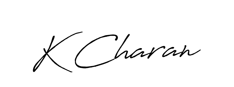 How to make K Charan signature? Antro_Vectra_Bolder is a professional autograph style. Create handwritten signature for K Charan name. K Charan signature style 7 images and pictures png