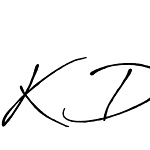 Also we have K D name is the best signature style. Create professional handwritten signature collection using Antro_Vectra_Bolder autograph style. K D signature style 7 images and pictures png