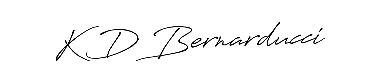 How to make K D Bernarducci signature? Antro_Vectra_Bolder is a professional autograph style. Create handwritten signature for K D Bernarducci name. K D Bernarducci signature style 7 images and pictures png