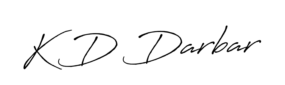 The best way (Antro_Vectra_Bolder) to make a short signature is to pick only two or three words in your name. The name K D Darbar include a total of six letters. For converting this name. K D Darbar signature style 7 images and pictures png