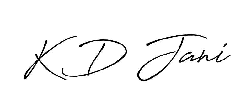 if you are searching for the best signature style for your name K D Jani. so please give up your signature search. here we have designed multiple signature styles  using Antro_Vectra_Bolder. K D Jani signature style 7 images and pictures png