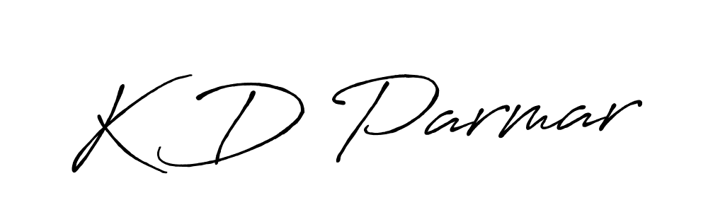 K D Parmar stylish signature style. Best Handwritten Sign (Antro_Vectra_Bolder) for my name. Handwritten Signature Collection Ideas for my name K D Parmar. K D Parmar signature style 7 images and pictures png