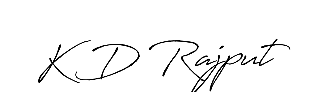 How to make K D Rajput name signature. Use Antro_Vectra_Bolder style for creating short signs online. This is the latest handwritten sign. K D Rajput signature style 7 images and pictures png