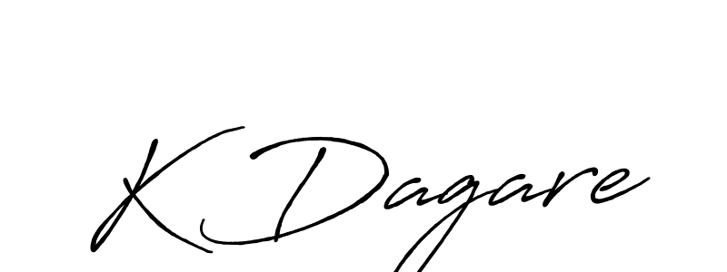How to make K Dagare signature? Antro_Vectra_Bolder is a professional autograph style. Create handwritten signature for K Dagare name. K Dagare signature style 7 images and pictures png