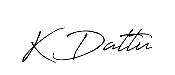 You can use this online signature creator to create a handwritten signature for the name K Dattu. This is the best online autograph maker. K Dattu signature style 7 images and pictures png