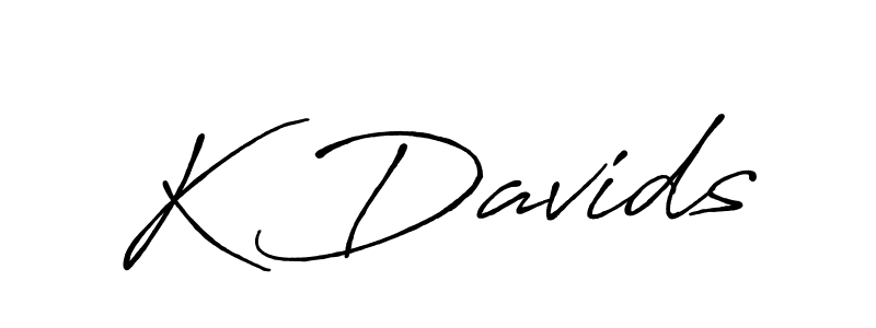 Create a beautiful signature design for name K Davids. With this signature (Antro_Vectra_Bolder) fonts, you can make a handwritten signature for free. K Davids signature style 7 images and pictures png