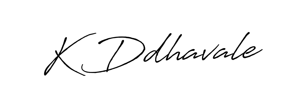 How to make K Ddhavale name signature. Use Antro_Vectra_Bolder style for creating short signs online. This is the latest handwritten sign. K Ddhavale signature style 7 images and pictures png