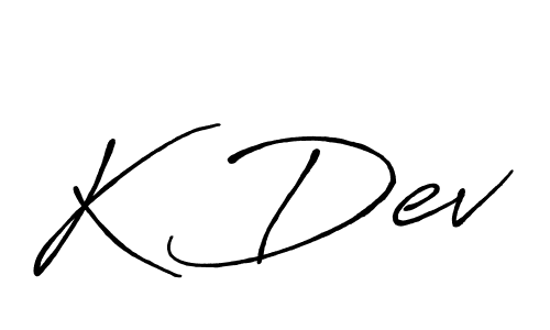 K Dev stylish signature style. Best Handwritten Sign (Antro_Vectra_Bolder) for my name. Handwritten Signature Collection Ideas for my name K Dev. K Dev signature style 7 images and pictures png