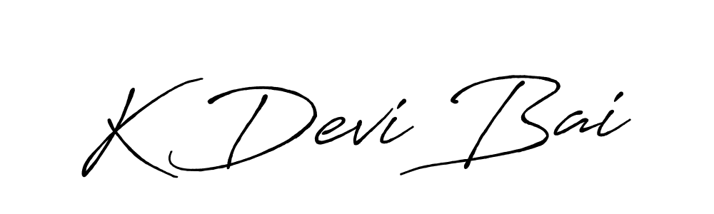 Design your own signature with our free online signature maker. With this signature software, you can create a handwritten (Antro_Vectra_Bolder) signature for name K Devi Bai. K Devi Bai signature style 7 images and pictures png