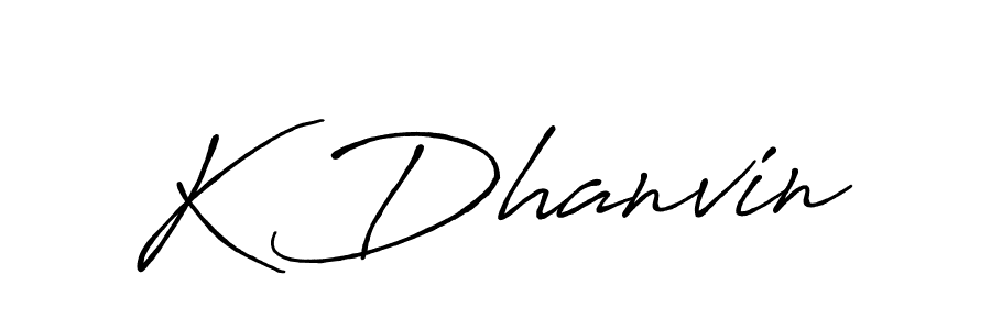 Also we have K Dhanvin name is the best signature style. Create professional handwritten signature collection using Antro_Vectra_Bolder autograph style. K Dhanvin signature style 7 images and pictures png