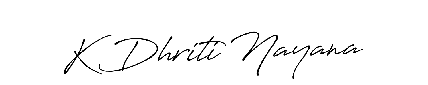 How to make K Dhriti Nayana signature? Antro_Vectra_Bolder is a professional autograph style. Create handwritten signature for K Dhriti Nayana name. K Dhriti Nayana signature style 7 images and pictures png