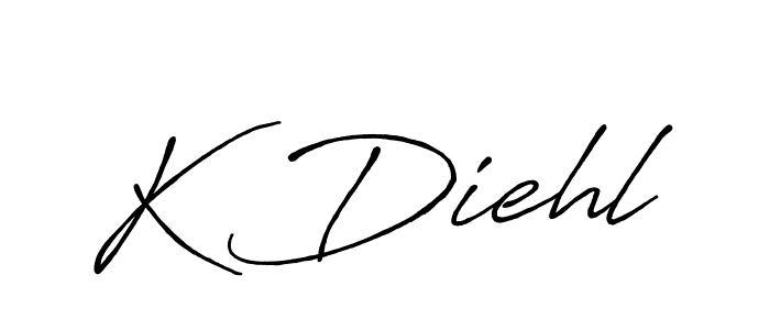You should practise on your own different ways (Antro_Vectra_Bolder) to write your name (K Diehl) in signature. don't let someone else do it for you. K Diehl signature style 7 images and pictures png