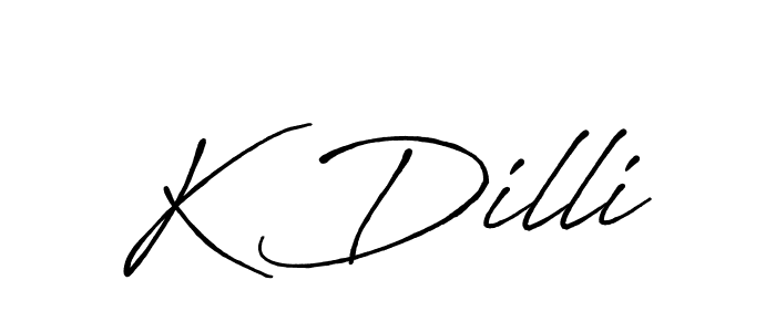 Make a beautiful signature design for name K Dilli. With this signature (Antro_Vectra_Bolder) style, you can create a handwritten signature for free. K Dilli signature style 7 images and pictures png