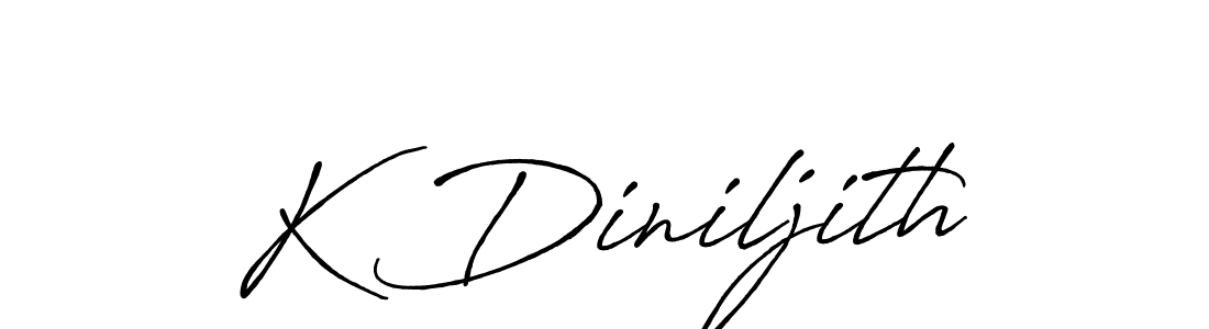See photos of K Diniljith official signature by Spectra . Check more albums & portfolios. Read reviews & check more about Antro_Vectra_Bolder font. K Diniljith signature style 7 images and pictures png