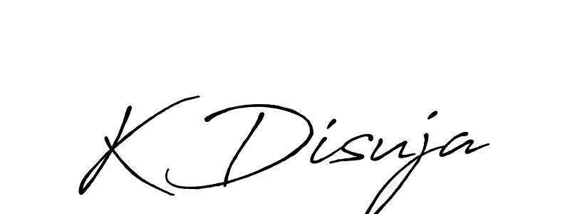 Also we have K Disuja name is the best signature style. Create professional handwritten signature collection using Antro_Vectra_Bolder autograph style. K Disuja signature style 7 images and pictures png