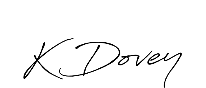 The best way (Antro_Vectra_Bolder) to make a short signature is to pick only two or three words in your name. The name K Dovey include a total of six letters. For converting this name. K Dovey signature style 7 images and pictures png