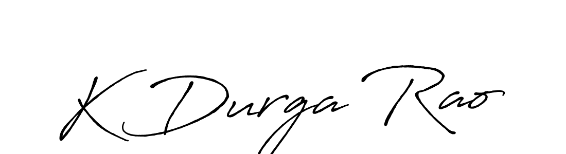 Use a signature maker to create a handwritten signature online. With this signature software, you can design (Antro_Vectra_Bolder) your own signature for name K Durga Rao. K Durga Rao signature style 7 images and pictures png