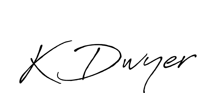 K Dwyer stylish signature style. Best Handwritten Sign (Antro_Vectra_Bolder) for my name. Handwritten Signature Collection Ideas for my name K Dwyer. K Dwyer signature style 7 images and pictures png