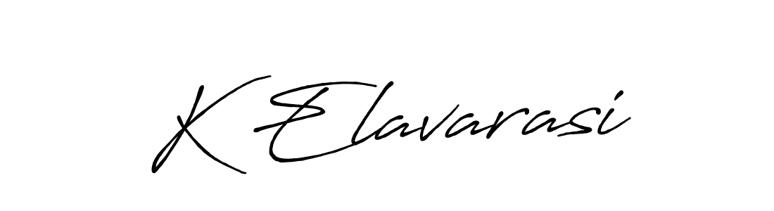How to make K Elavarasi signature? Antro_Vectra_Bolder is a professional autograph style. Create handwritten signature for K Elavarasi name. K Elavarasi signature style 7 images and pictures png
