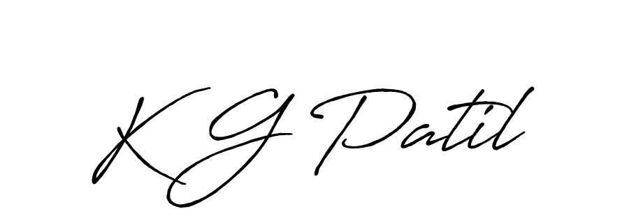 Make a beautiful signature design for name K G Patil. With this signature (Antro_Vectra_Bolder) style, you can create a handwritten signature for free. K G Patil signature style 7 images and pictures png