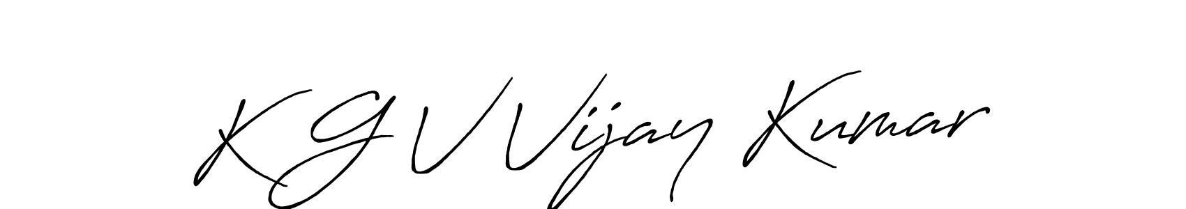 This is the best signature style for the K G V Vijay Kumar name. Also you like these signature font (Antro_Vectra_Bolder). Mix name signature. K G V Vijay Kumar signature style 7 images and pictures png