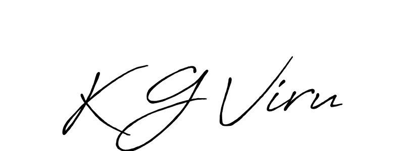 Use a signature maker to create a handwritten signature online. With this signature software, you can design (Antro_Vectra_Bolder) your own signature for name K G Viru. K G Viru signature style 7 images and pictures png