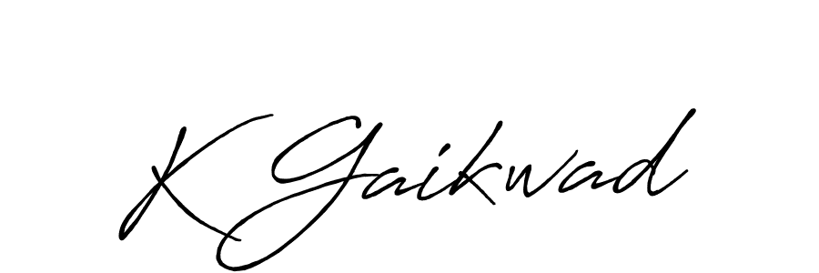 Make a beautiful signature design for name K Gaikwad. With this signature (Antro_Vectra_Bolder) style, you can create a handwritten signature for free. K Gaikwad signature style 7 images and pictures png