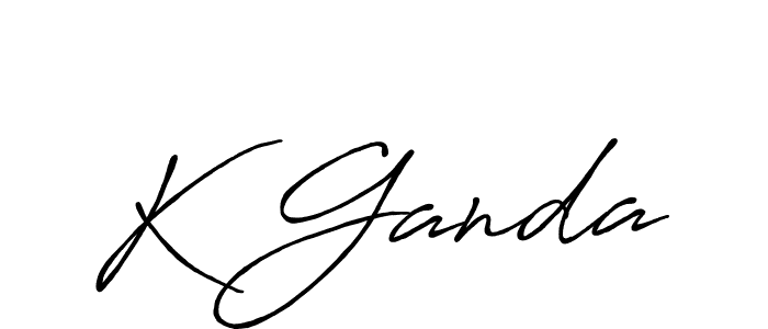 The best way (Antro_Vectra_Bolder) to make a short signature is to pick only two or three words in your name. The name K Ganda include a total of six letters. For converting this name. K Ganda signature style 7 images and pictures png