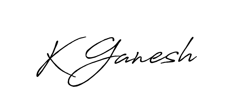 Make a beautiful signature design for name K Ganesh. With this signature (Antro_Vectra_Bolder) style, you can create a handwritten signature for free. K Ganesh signature style 7 images and pictures png