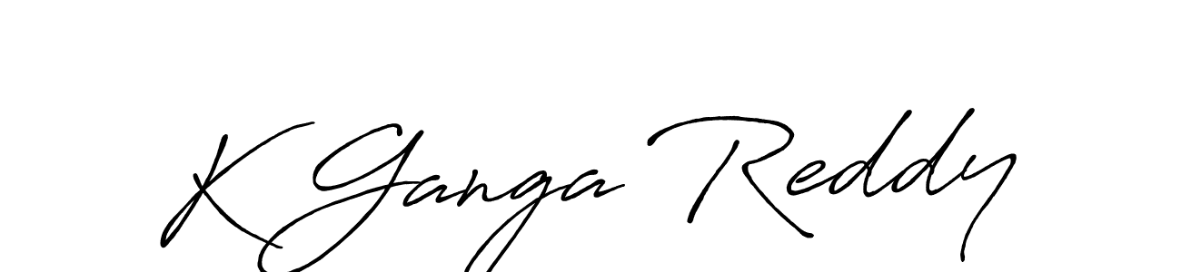 Antro_Vectra_Bolder is a professional signature style that is perfect for those who want to add a touch of class to their signature. It is also a great choice for those who want to make their signature more unique. Get K Ganga Reddy name to fancy signature for free. K Ganga Reddy signature style 7 images and pictures png