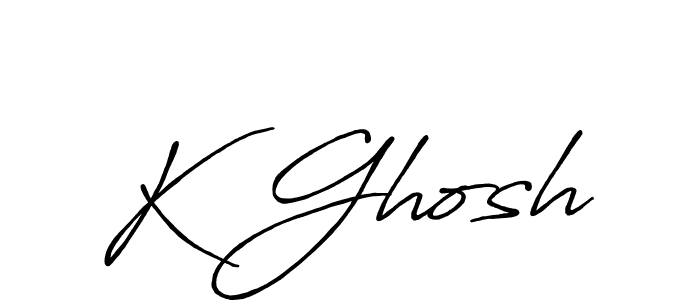 How to make K Ghosh name signature. Use Antro_Vectra_Bolder style for creating short signs online. This is the latest handwritten sign. K Ghosh signature style 7 images and pictures png