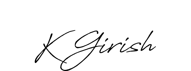 Make a beautiful signature design for name K Girish. Use this online signature maker to create a handwritten signature for free. K Girish signature style 7 images and pictures png