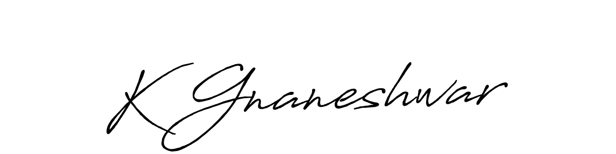 How to make K Gnaneshwar name signature. Use Antro_Vectra_Bolder style for creating short signs online. This is the latest handwritten sign. K Gnaneshwar signature style 7 images and pictures png