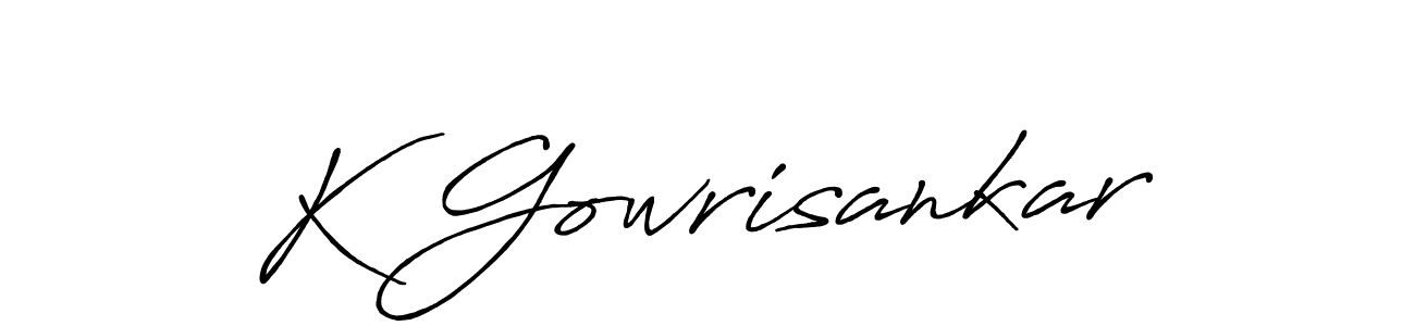 Use a signature maker to create a handwritten signature online. With this signature software, you can design (Antro_Vectra_Bolder) your own signature for name K Gowrisankar. K Gowrisankar signature style 7 images and pictures png