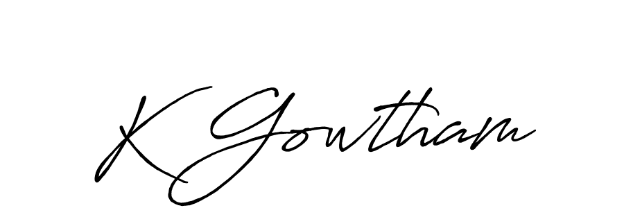 You should practise on your own different ways (Antro_Vectra_Bolder) to write your name (K Gowtham) in signature. don't let someone else do it for you. K Gowtham signature style 7 images and pictures png