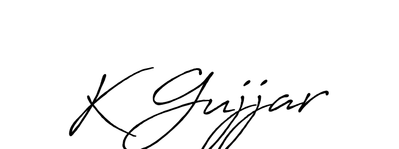 K Gujjar stylish signature style. Best Handwritten Sign (Antro_Vectra_Bolder) for my name. Handwritten Signature Collection Ideas for my name K Gujjar. K Gujjar signature style 7 images and pictures png