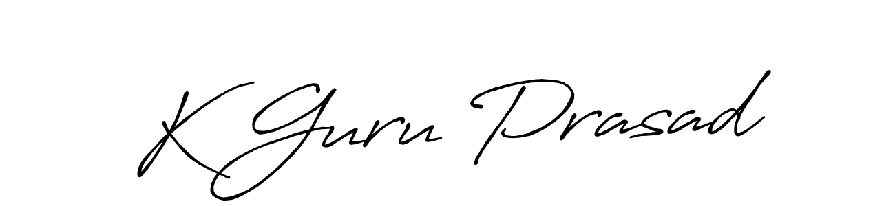 Antro_Vectra_Bolder is a professional signature style that is perfect for those who want to add a touch of class to their signature. It is also a great choice for those who want to make their signature more unique. Get K Guru Prasad name to fancy signature for free. K Guru Prasad signature style 7 images and pictures png
