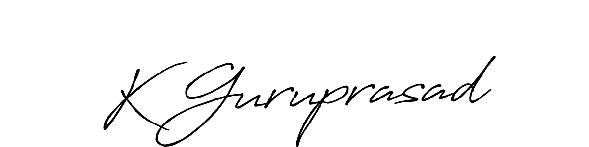 K Guruprasad stylish signature style. Best Handwritten Sign (Antro_Vectra_Bolder) for my name. Handwritten Signature Collection Ideas for my name K Guruprasad. K Guruprasad signature style 7 images and pictures png