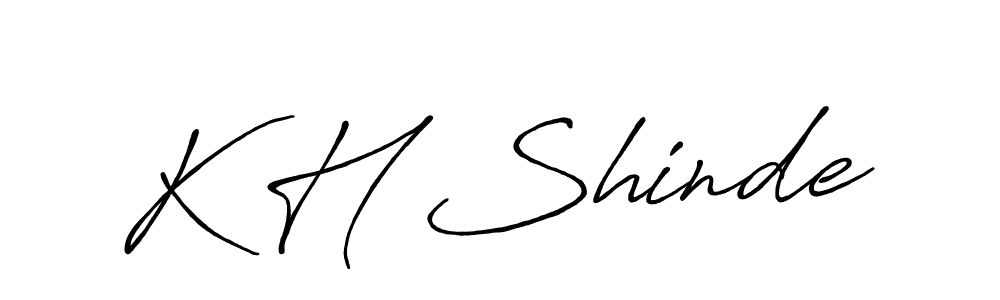 if you are searching for the best signature style for your name K H Shinde. so please give up your signature search. here we have designed multiple signature styles  using Antro_Vectra_Bolder. K H Shinde signature style 7 images and pictures png