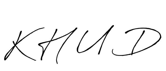 Best and Professional Signature Style for K H U D. Antro_Vectra_Bolder Best Signature Style Collection. K H U D signature style 7 images and pictures png