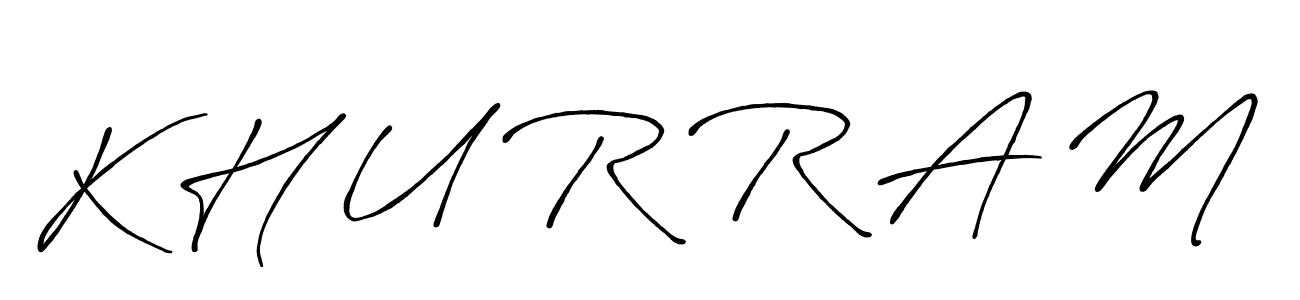 Also You can easily find your signature by using the search form. We will create K H U R R A M name handwritten signature images for you free of cost using Antro_Vectra_Bolder sign style. K H U R R A M signature style 7 images and pictures png