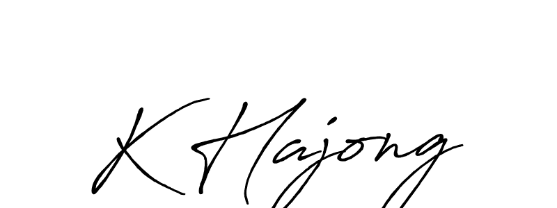 How to make K Hajong name signature. Use Antro_Vectra_Bolder style for creating short signs online. This is the latest handwritten sign. K Hajong signature style 7 images and pictures png