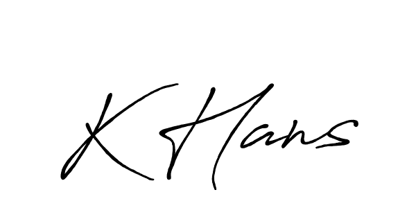 Also we have K Hans name is the best signature style. Create professional handwritten signature collection using Antro_Vectra_Bolder autograph style. K Hans signature style 7 images and pictures png