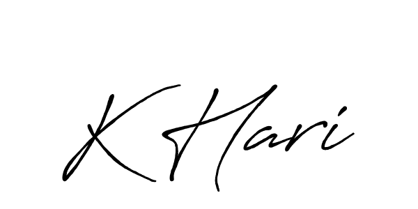 How to make K Hari signature? Antro_Vectra_Bolder is a professional autograph style. Create handwritten signature for K Hari name. K Hari signature style 7 images and pictures png